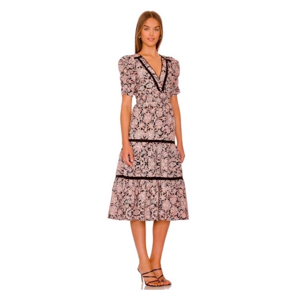 BB Dakota by Steve Madden Paisley Print Boho Next Door Midi Dress in Medium